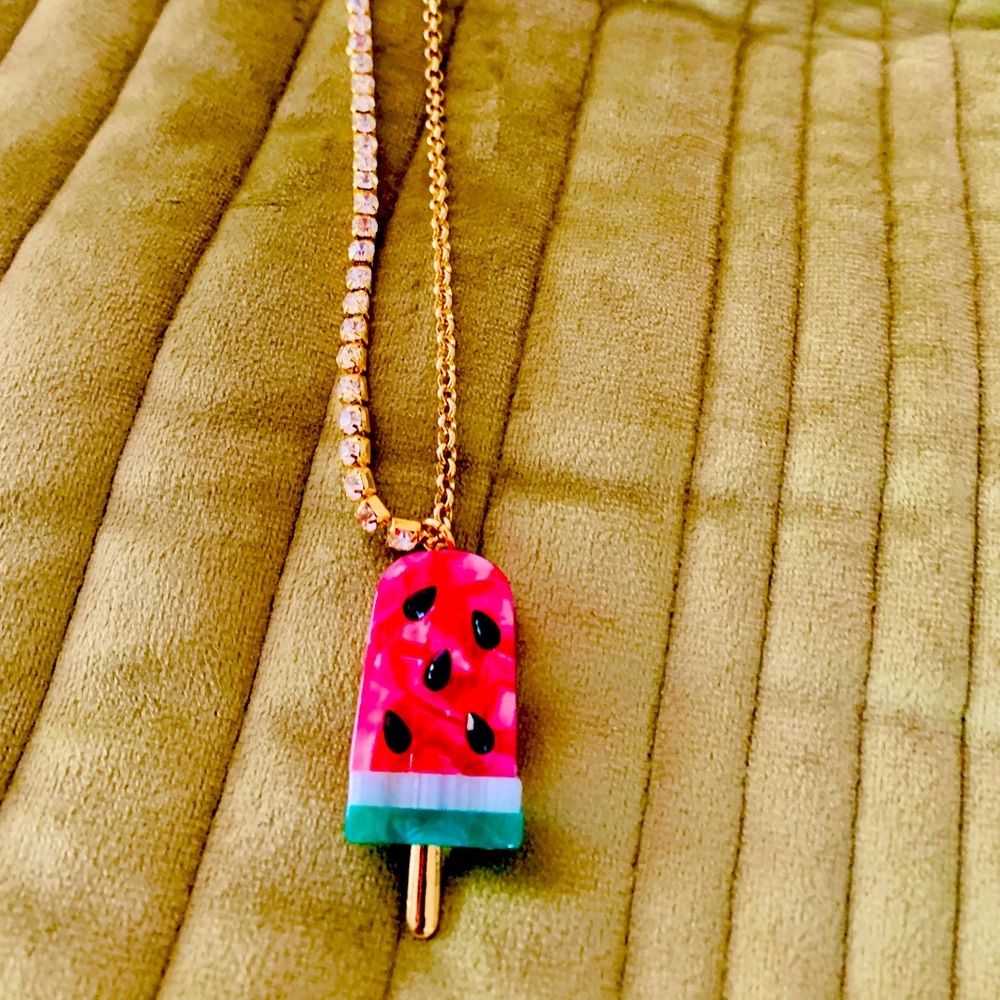 Betsey Johnson Long Watermelon Necklace NWT